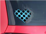 Kearas Polka Dots Black And Blue - I Heart Love Car Window Decal 6.5 x 5.5 inches