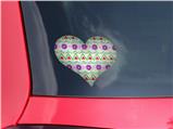 Kearas Tribal 1 - I Heart Love Car Window Decal 6.5 x 5.5 inches