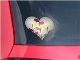 Plain Leaves - I Heart Love Car Window Decal 6.5 x 5.5 inches