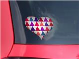 Triangles Berries - I Heart Love Car Window Decal 6.5 x 5.5 inches