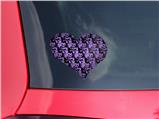 Skull Checker Purple - I Heart Love Car Window Decal 6.5 x 5.5 inches