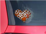 Locknodes 03 Burnt Orange - I Heart Love Car Window Decal 6.5 x 5.5 inches