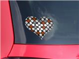 Locknodes 05 Burnt Orange - I Heart Love Car Window Decal 6.5 x 5.5 inches