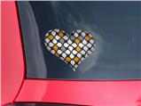 Locknodes 05 Orange - I Heart Love Car Window Decal 6.5 x 5.5 inches