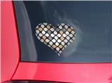 Locknodes 05 Peach - I Heart Love Car Window Decal 6.5 x 5.5 inches