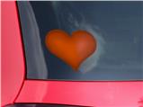 Solids Collection Burnt Orange - I Heart Love Car Window Decal 6.5 x 5.5 inches