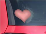 Solids Collection Pink - I Heart Love Car Window Decal 6.5 x 5.5 inches