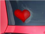 Solids Collection Red - I Heart Love Car Window Decal 6.5 x 5.5 inches