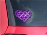 Wavey Purple - I Heart Love Car Window Decal 6.5 x 5.5 inches