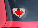 Canadian Canada Flag - I Heart Love Car Window Decal 6.5 x 5.5 inches