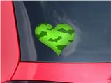 Deathrock Bats Green - I Heart Love Car Window Decal 6.5 x 5.5 inches