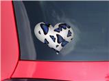 Butterflies Blue - I Heart Love Car Window Decal 6.5 x 5.5 inches