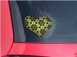 Daisies Yellow - I Heart Love Car Window Decal 6.5 x 5.5 inches