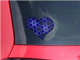 Daisy Blue - I Heart Love Car Window Decal 6.5 x 5.5 inches