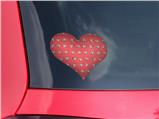 Paper Planes Coral - I Heart Love Car Window Decal 6.5 x 5.5 inches