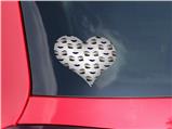 Face Dark Purple - I Heart Love Car Window Decal 6.5 x 5.5 inches