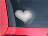 Golf Ball - I Heart Love Car Window Decal 6.5 x 5.5 inches