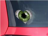 Eyeball Green - I Heart Love Car Window Decal 6.5 x 5.5 inches