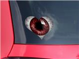 Eyeball Red Dark - I Heart Love Car Window Decal 6.5 x 5.5 inches