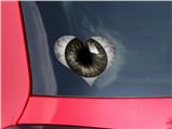 Eyeball Brown - I Heart Love Car Window Decal 6.5 x 5.5 inches