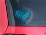 Folder Doodles Blue Medium - I Heart Love Car Window Decal 6.5 x 5.5 inches