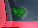 Folder Doodles Green - I Heart Love Car Window Decal 6.5 x 5.5 inches