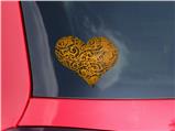 Folder Doodles Orange - I Heart Love Car Window Decal 6.5 x 5.5 inches