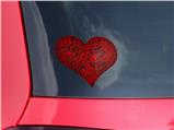 Folder Doodles Red - I Heart Love Car Window Decal 6.5 x 5.5 inches