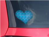 Seahorses and Shells Blue Medium - I Heart Love Car Window Decal 6.5 x 5.5 inches
