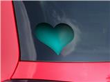 Smooth Fades Neon Teal Black - I Heart Love Car Window Decal 6.5 x 5.5 inches
