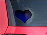 Smooth Fades Blue Black - I Heart Love Car Window Decal 6.5 x 5.5 inches