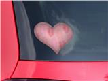 Palms 01 Pink On Pink - I Heart Love Car Window Decal 6.5 x 5.5 inches