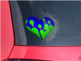 Drip Blue Green Red - I Heart Love Car Window Decal 6.5 x 5.5 inches