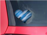 Paint Blend Blue - I Heart Love Car Window Decal 6.5 x 5.5 inches