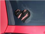 Jagged Camo Pink - I Heart Love Car Window Decal 6.5 x 5.5 inches