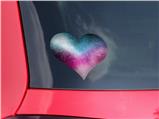 Dynamic Pink Galaxy - I Heart Love Car Window Decal 6.5 x 5.5 inches