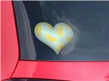 Lemons Blue - I Heart Love Car Window Decal 6.5 x 5.5 inches