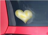 Lemons Yellow - I Heart Love Car Window Decal 6.5 x 5.5 inches