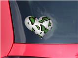 Butterflies Green - I Heart Love Car Window Decal 6.5 x 5.5 inches