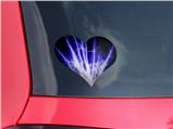 Lightning Blue - I Heart Love Car Window Decal 6.5 x 5.5 inches