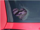 Camouflage Purple - I Heart Love Car Window Decal 6.5 x 5.5 inches