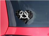 Anarchy - I Heart Love Car Window Decal 6.5 x 5.5 inches