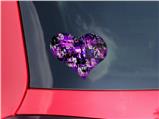 Purple Graffiti - I Heart Love Car Window Decal 6.5 x 5.5 inches