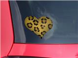 Leopard Skin - I Heart Love Car Window Decal 6.5 x 5.5 inches