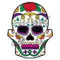 Sugar Skull 15 19x24 inch - Fabric Wall Skin Decal