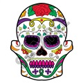 Sugar Skull 15 47x58 inch - Fabric Wall Skin Decal