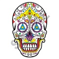 Sugar Skull 04 47x74 inch - Fabric Wall Skin Decal