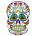 Sugar Skull 08 47x69 inch - Fabric Wall Skin Decal