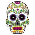 Sugar Skull 13 47x66 inch - Fabric Wall Skin Decal