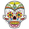 Sugar Skull 16 47x54 inch - Fabric Wall Skin Decal